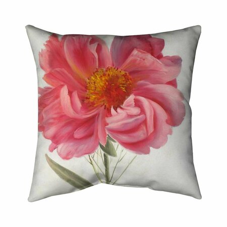 FONDO 20 x 20 in. Pink Peony Flower-Double Sided Print Indoor Pillow FO2794640